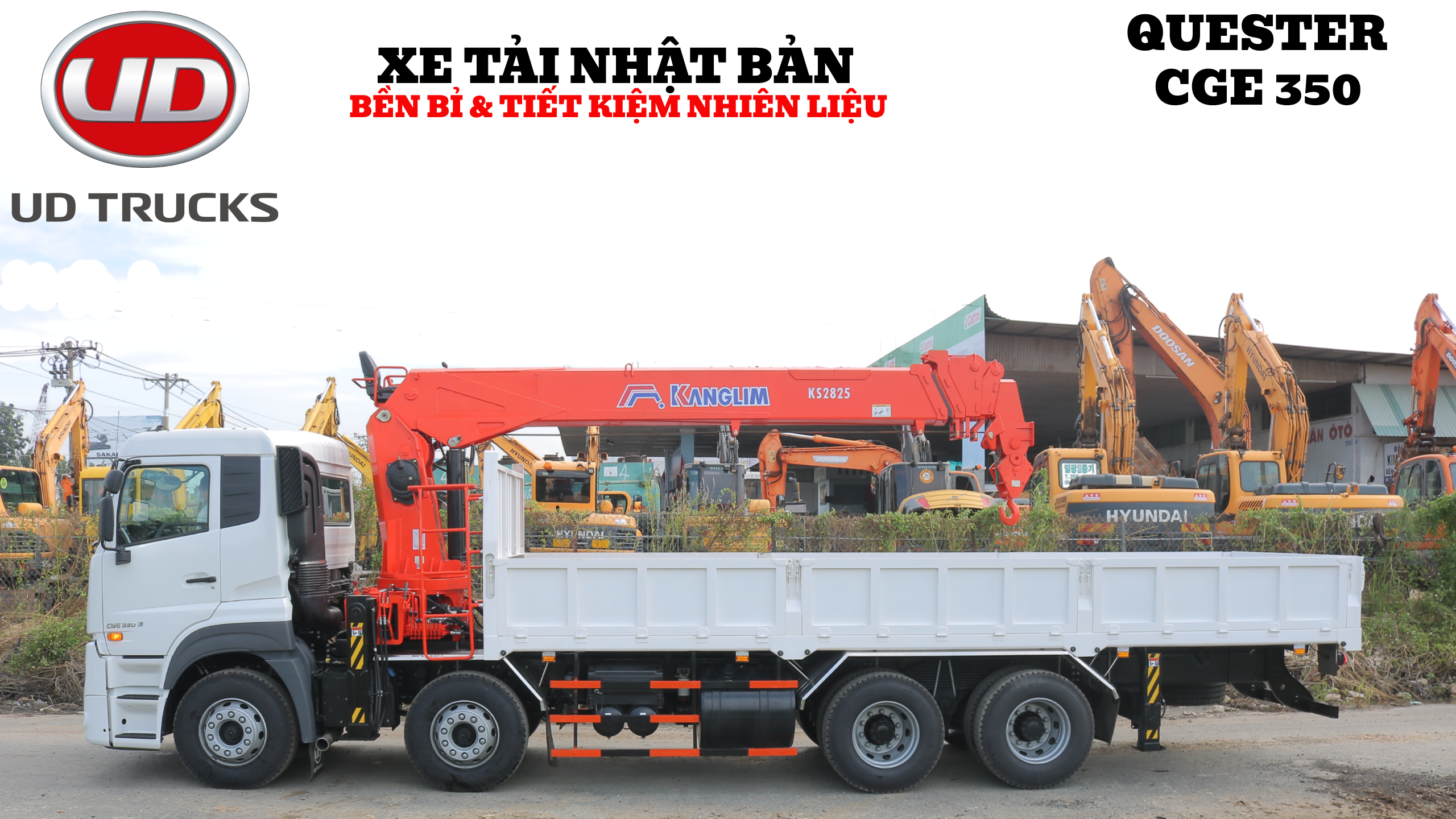 BẢNG GIÁ XE TẢI UD CGE 330 GẮN CẨU KANGLIM 12 TẤN